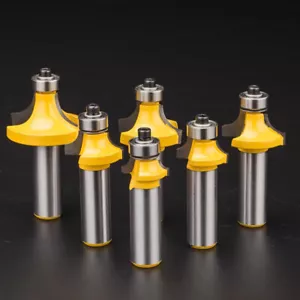 1/4" 1/2" Shank Round Over Router Bit Edging Set Radius Woodworking Cutter Tool - Picture 1 of 15