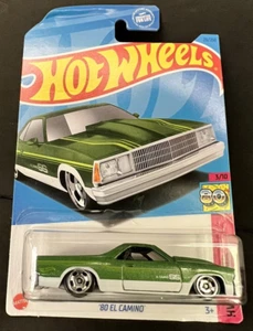 2023 Hot Wheels 26/250 '80 EL CAMINO 3/10 HW LOS AÑOS 80 ~ CAJA ENVÍO GRATUITO ~ VERDE - Imagen 1 de 9