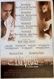 🎬 LEAVING LAS VEGAS ORIGINAL GEROLLT 27X40 FILMPLAKAT SS 1995 NICHOLAS CAGE - Bild 1 von 3