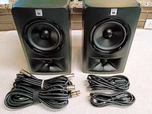JBL LSR305 Powered Studio Monitor Speaker, Pair w/XLR Connection Cables - Nice! - Picture 1 of 8
