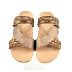 Halsa Größe 8,5 M Desiree Bronze verstellbare Komfort Sandalen Slipper - Bild 1 von 10