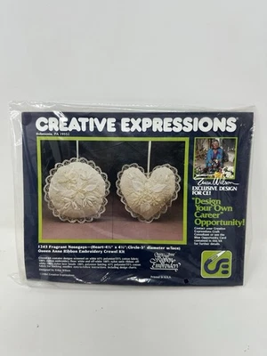 Vintage 1984 Creative Expressions Ribbon Crewel Kit 1243 Fragrant Nosegays New  - Image 1 of 4