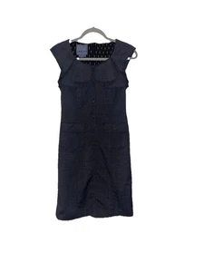 Kay Unger New York Midi Blau Button Down Kleid Größe 2 - Bild 1 von 4