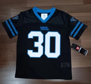 NFL Team apparel Carolina Panthers #30 Chuba Hubbard Boys Jersey XS (4/5) - Picture 1 of 11