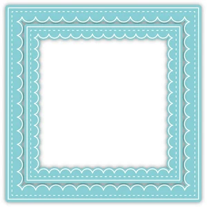 LDRS Delicate Stitches Scalloped Square Dies - Picture 1 of 1