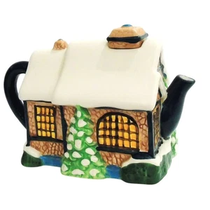 Thomas Kinkade Christmas Teapot Stoneheart Hutch Cottage Limited Edition Tea pot - Picture 1 of 8