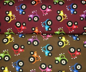 Jersey elástico jersey de algodón tractor multicolor colorido elección de color - Imagen 1 de 4