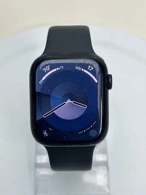 Unlocked Apple Watch Series 8 45MM Midnight Ceramic Black Sport Band MNVL3LL/A - Image 1 of 4