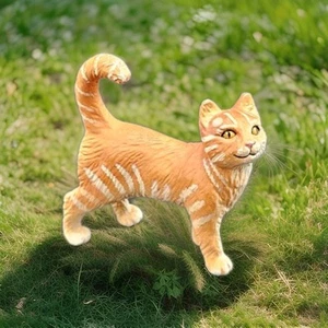 Safari Ltd Orange Standing Tabby Cat Domestic Animal Figure Kitty Cat - Picture 1 of 10