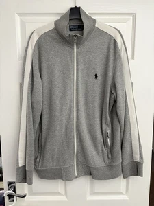Polo Ralph Lauren Men’s Full Zip Jumper Sweatshirt Grey Large L Track Top - Picture 1 of 12