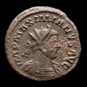 *Lucernae* Maximian I Herculius Antoninianus PAX AVGG (4423) Lugdunum 293 AD. - Picture 1 of 3