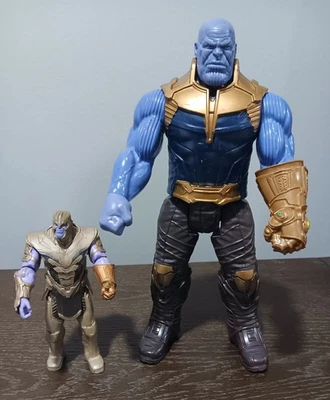 Thanos Action Figure 12"/ 6" Collectible Lot Of 2  Marvel Comics Infinity War - Image 1 of 4