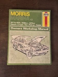 Haynes 073 MORRIS MARINA 1.3 & 1300 1971 - 1978 Workshop manual 1098cc 1275cc - Picture 1 of 2
