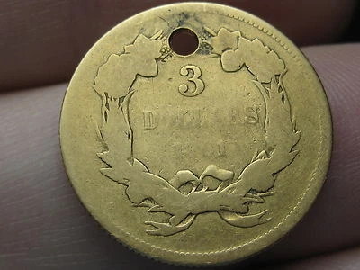 1861 $3 Gold Indian Princess Three Dollar Coin- Extremely Rare! 5959 Mintage - Image 1 of 4