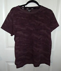 Tapout WWE Purple Mauve Camo Short Sleeve Shirt Women's Small 31023