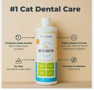 Premium Oxyfresh Cat Dental Water Additive, Fights Tartar & Plaque