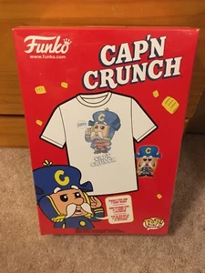 LARGE Funko Cereal and Tee Shirt Combo Pocket Pop AD Icons Captain Cap'n Crunch - Picture 1 of 8