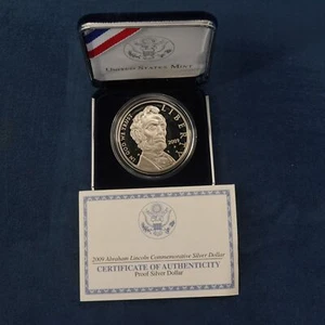 2009 Abraham Lincoln Commemorative Proof Silver Dollar w/ COA - Free Shipping US - Picture 1 of 8