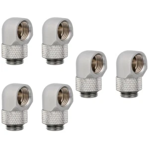 Set of 3 Rotating Elbow Joint Travel Water Cooling Barb Fitting Plug for System - Afbeelding 1 van 12