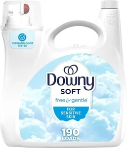 Ammorbidente per tessuti Downy Free & Gentle, ipoallergenico, 140 fl oz, 190 carichi - Foto 1 di 7