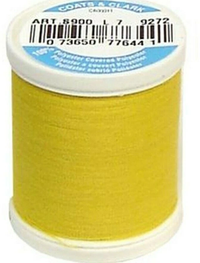 Coats & Clark ~ Dual Duty All Purpose Thread, 125 yd ~ (S900-9272 - Sun Yellow) - Image 1 of 1