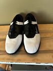 Nike Heritage Golf Shoes Cleats Mens 336040-101 Black White Saddle Size 8