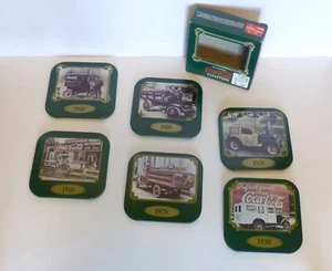 Set of 6 Coca-cola Tin with velvet backed Coasters in box, 1989 - Picture 1 of 1