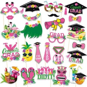 Graduation Photo Booth Props 2025 25 Pcs Hawaiian Funny Class of 2025 Picture... - Picture 1 of 6