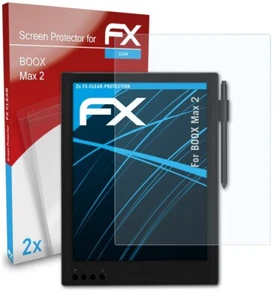 atFoliX 2x Film Protection d'écran pour Onyx Boox Max 2 Protecteur d'écran clair - Photo 1/9