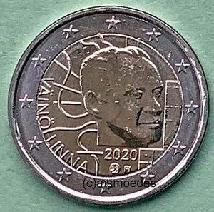 Finnland 2 Euro 2020 Väinö Linna Gedenkmünze Euromünze commemorative coin - Bild 1 von 1