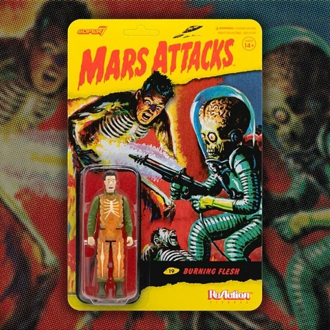 Burning Flesh Mars Attacks Super 7 Reaction Action Figure Cover