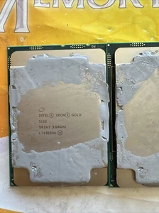 (LOTE DE 3 CPU) SR3AT Procesador Intel Xeon Dorado 5122 4 núcleos 3,60 GHz 16,5 MB CPU - Imagen 1 de 5