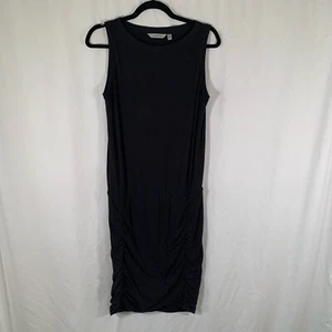 Athleta Tulpenkleid Damen Small Tall schwarz ärmellos gerafft figurbetont Pullover - Bild 1 von 8
