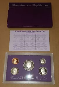 1988 US Proof Set di 5 monete con confezione originale & COA COMPLETO non in circolazione. - Foto 1 di 1