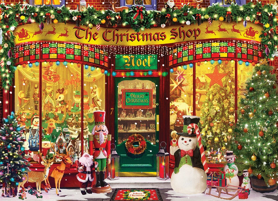 Jigsaw Puzzle Before There Were Malls Seasonal Christmas Shop 1000 piece NEW - Image 1 of 1