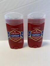 Old Spice Captain Scent Of Bergamot Stick Deodorant 3oz Lot Of 2