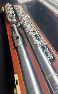 NUOVO flauto testa e corpo argento sterling con fori saldati + chiavi incise - Foto 1 di 11
