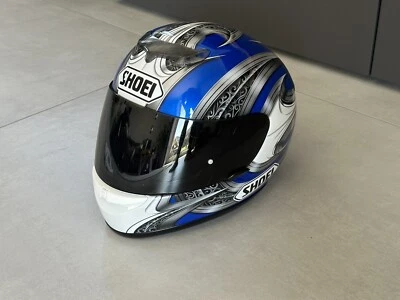 Shoei Motorrad Helm Blau Weiß XS 53-54 Motorradhelm Integralhelm - Bild 1 von 4
