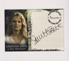 SAMANTHA SMITH AUTOGRAPH SUPERNATURAL SIGNED CARD "MARY WINCHESTER" INKWORKS