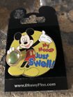 Mickey Mouse My Mood is Just Swell Mood Stone  Pin Disney New on Card