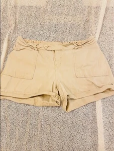 Duck Head Shorts Womens 18 Classic Cuffed Khaki Pockets Zipup Cotton - Picture 1 of 8