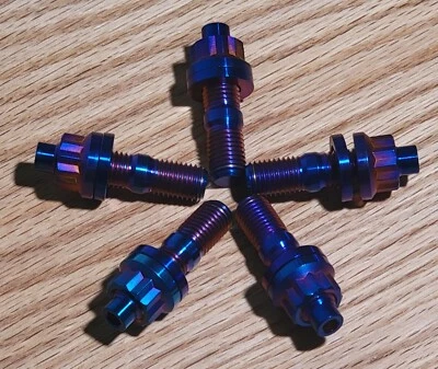 Honda K Series K20 / K24 Burnt Titanium Exhaust Stud Kit M10 x 1.25 x 45mm 5pk - Image 1 of 3