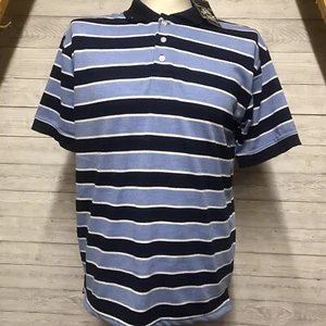 G Street Mens Polo Shirt Blue Cotton Size Medium M BNWT Short Sleeve - Picture 1 of 8