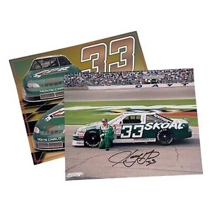 Harry Gant NASCAR #33 - 1993 Daytona 500 Autographed - APR 1999 Schedule - 8x10