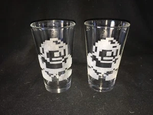 Mega Man Hand Etched (with a Dremel) Nintendo Pint Glasses! - Picture 1 of 4
