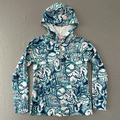 Sudadera con capucha Lilly Pulitzer para mujer extra pequeña con capucha patrón popover Keep on Trunkin Foto 1 de 4