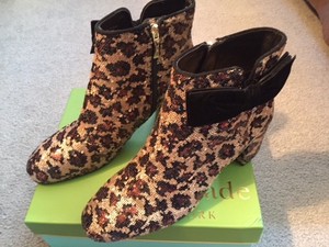 kate spade leopard booties
