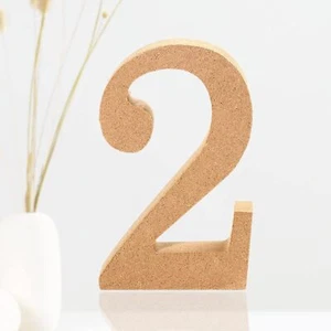4 Inch Wooden Numbers for Wall Decor Crafts - Unfinished Blank Pine Wood - De... - Picture 1 of 7