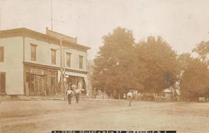 Munnsville NY Main Street Storefronts Union Square 1909 RPPC Postcard - Picture 1 of 1