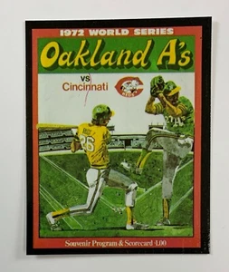 Carta di copertina programma World Series 1972 Oakland Athletics vs Cincinnati Reds WS1 - Foto 1 di 2